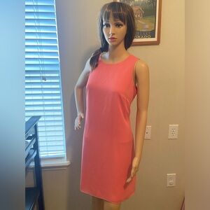 NWT ANN TAYLOR CORAL PLEATED-BACK SLEEVELESS SWING TRAPEZE DRESS SIZE 8